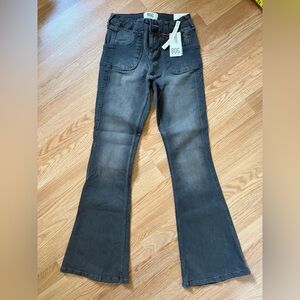 Women's Gray Flared Jeans